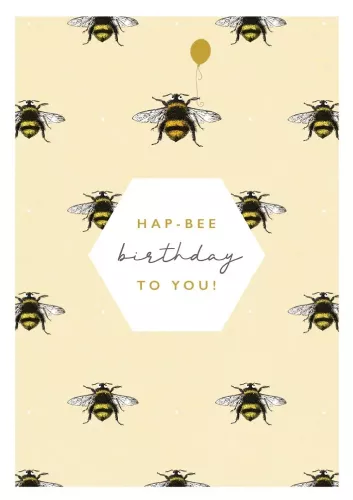 Hap-Bee Birthday, Greeting Card