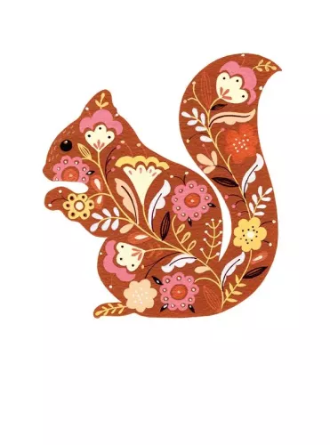 Red Squirrel, Greeting Card