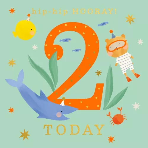 2 Underwater Diving, Greeting Card