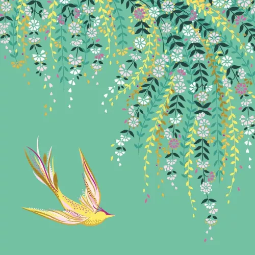 Swift & Green Trailing Florals, Greeting Card