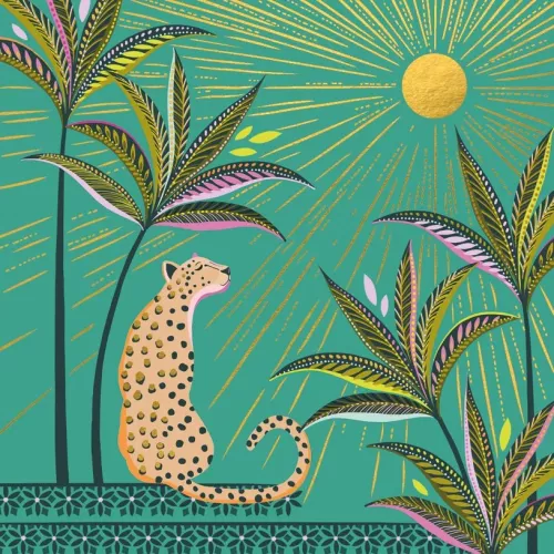 Cheetah & Sun, Greeting Card