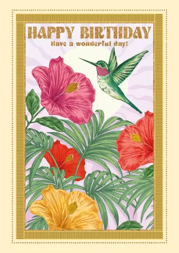 Birthday Wishes Hummingbird, Greeting Card