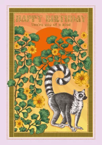 One Of A Kind Lemur, Greeting Card