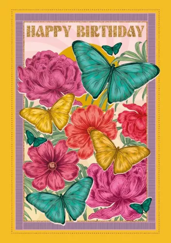 Happy Birthday Butterflies, Greeting Card