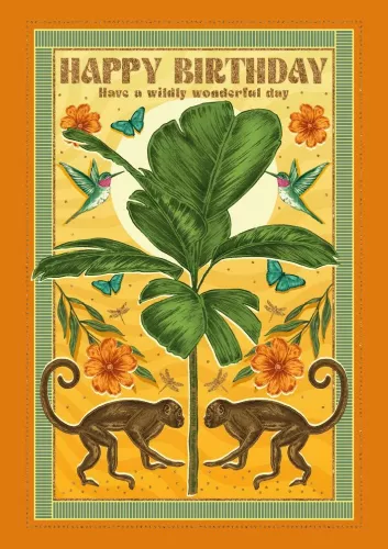 Wildly Wonderful Monkeys, Greeting Card