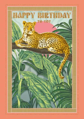 Happy Birthday Leopard, Greeting Card