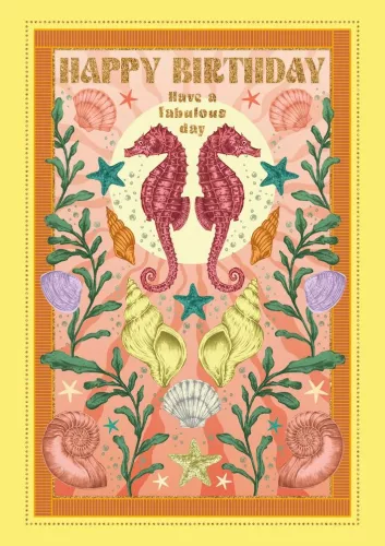 Happy Birthday Seahorses, Greeting Card