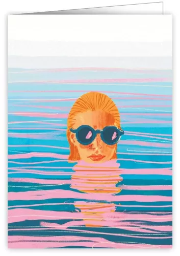 Woman in Ocean, Greeting Card