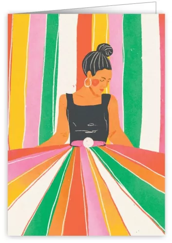 Rainbow Skirt, Greeting Card
