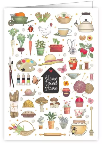 Cottage Core Icons, Greeting Card