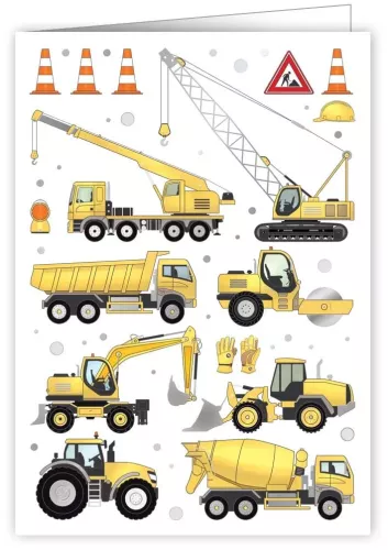 Construction Icons, Greeting Card