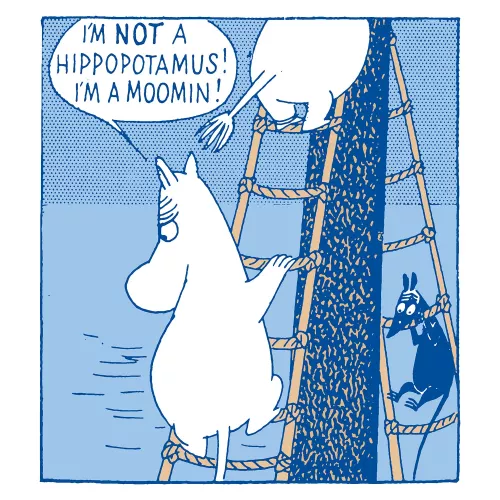 Moomin square not hippopotamus!, Greeting Card
