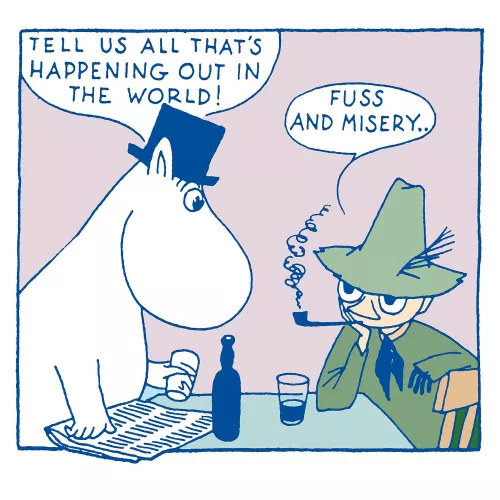 Moomin square fuss&misery, Greeting Card
