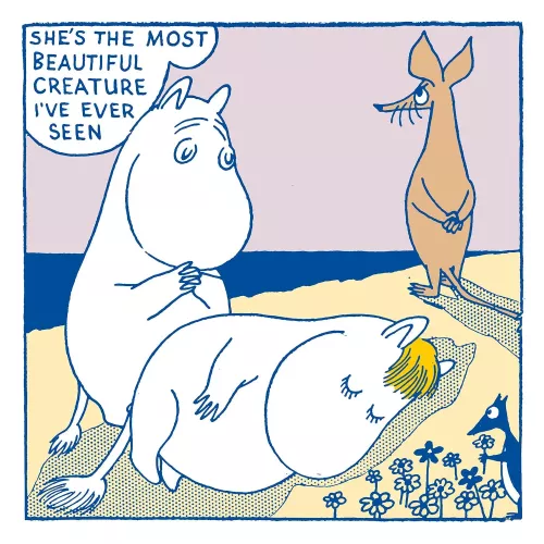 Moomin square beatiful creature, Greeting Card