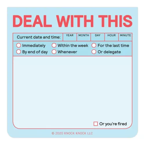 Knock Knock Deal with This Sticky Note (Pastel Edition)