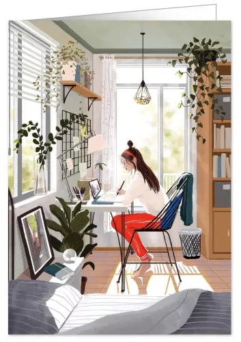 Deep Concentration, Greeting Card