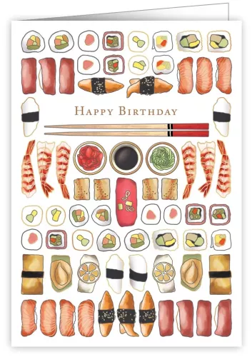 Happy Birthday Sushi, Greeting Card