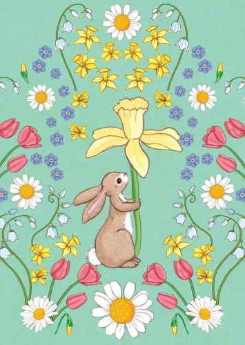Daffodil Teal, Postcard