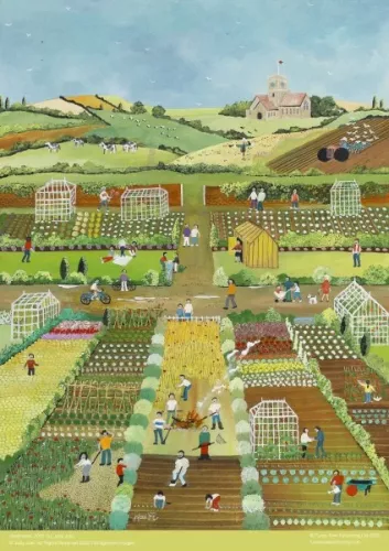 Adult Jigsaw Puzzle Judy Joel: Allotments, 2012 (500 pieces)