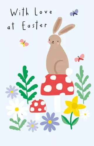 Mushrooms & Bunnies, Pack of 6 Greeting Cards and Envelopes