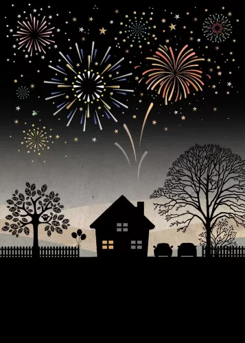 Fireworks, Greeting Card