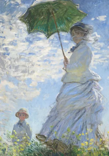 Monet Woman with a Parasol minicard