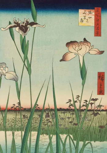 Hiroshige Hirokiri Iris Garden minicard