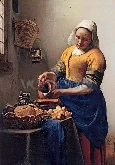 The Milkmaid (Detail) (c. 1658-1660), Postcard