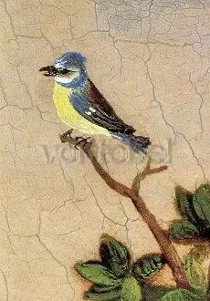 The Garden of Paradise (Detail Blue tit) (c. 1400 / 1420), Postcard