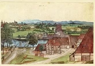 The Wire drawing Mill (1494), Postcard