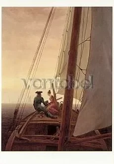 On the Sailing Boat (1819), Postcard
