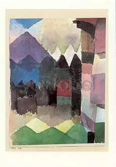 Garden of F. Marc by Foehn Weather (1915), Postcard