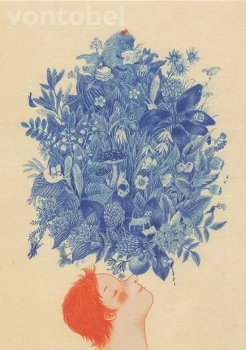 Blue Garden (2020), Postcard