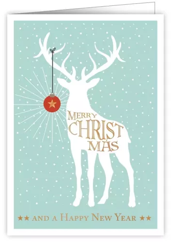 Stag With Ornament, Greeting Card
