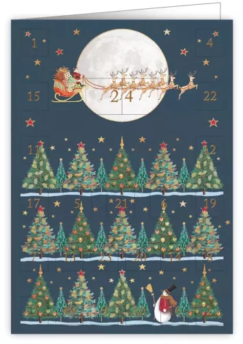 Santa Flying Through The Sky, Advent Calendar