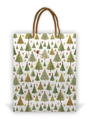 Trees With Santa, Gift Bag S