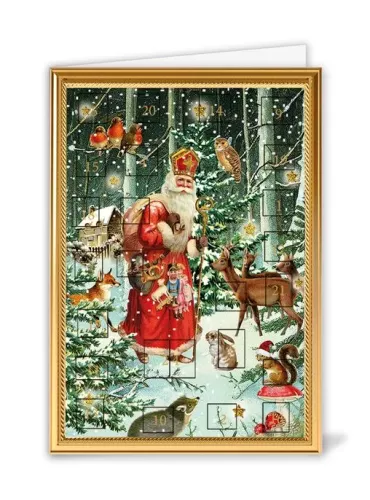 Santa + Forest Animals, Advent Calendar