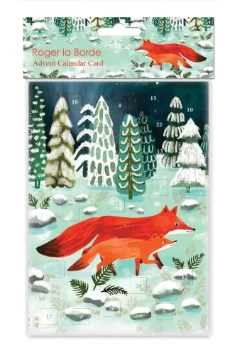 Running Foxes, Advent Calendar Cards