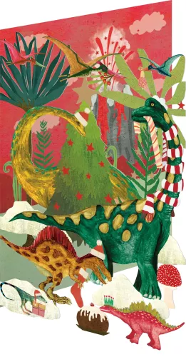 Dino Mighty Christmas, Lasercut Card