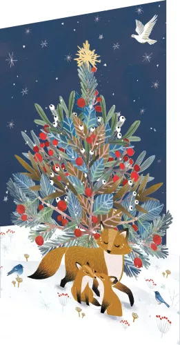 Paw Prints Tree, Lasercut Card