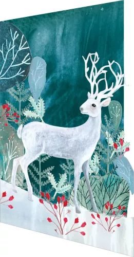 Silver Stag, Lasercut Card