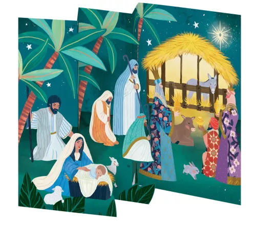 Nativity, Tri-fold Card Kraft Box