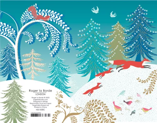 Leaping Foxes, Petite Charity Card Kraft Box