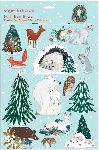 Polar Bear Bower Advent, Pop and Slot Advent Large 3 Sheet