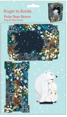 Polar Bear Bower Diorama, Pop and Slot Scene Small