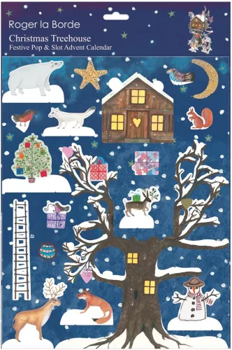 Treehouse Blue Advent, Pop and Slot Advent Large 2 Sheet