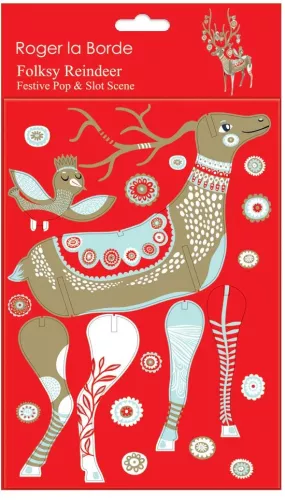 Folksy Reindeer Small, Pop and Slot Scene Small
