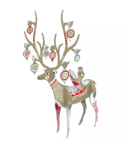 Folksy Reindeer Small, Pop and Slot Scene Small