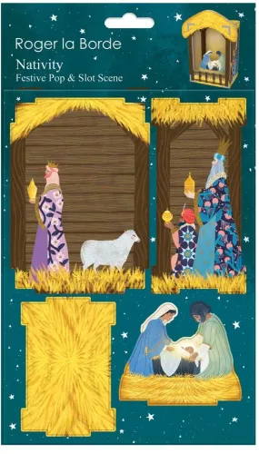 Nativity Diorama, Pop and Slot Scene Small