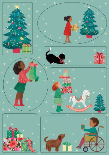 A Christmas Party, Sticker Sheets